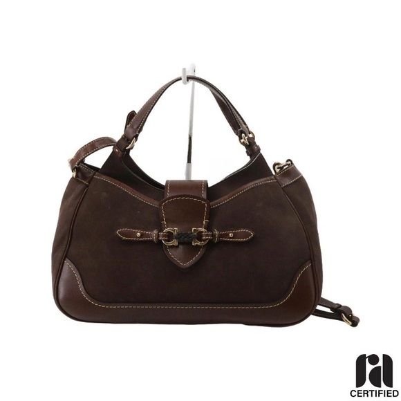 Salvatore Ferragamo Handbags - Gorgeous Salvatore Ferragamo Erin Two-Tone Convertible bag in Leather & Suede